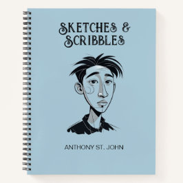 Personalized Sketches and Scribbles Notebook ノートブック