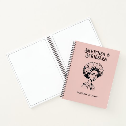 Personalized Sketches and Scribbles Notebook ノートブック (内部)