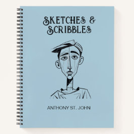Personalized Sketches and Scribbles Notebook ノートブック