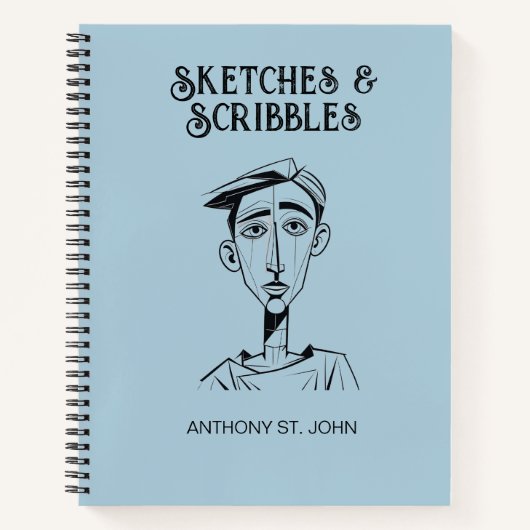 Personalized Sketches and Scribbles Notebook ノートブック (正面)