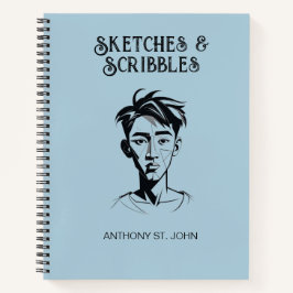 Personalized Sketches and Scribbles Notebook ノートブック