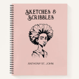 Personalized Sketches and Scribbles Notebook ノートブック