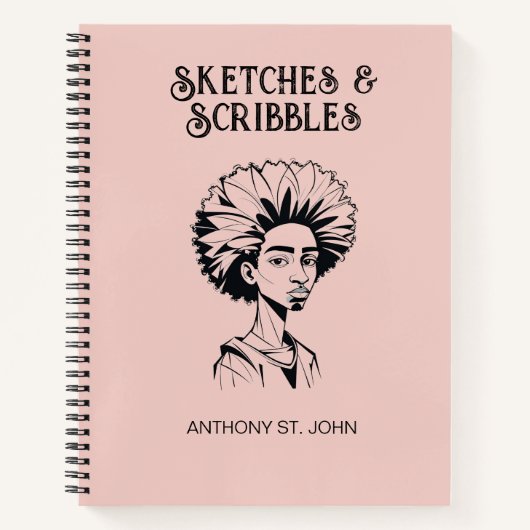 Personalized Sketches and Scribbles Notebook ノートブック (正面)