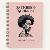 Personalized Sketches and Scribbles Notebook ノートブック (正面)