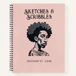 Personalized Sketches and Scribbles Notebook ノートブック