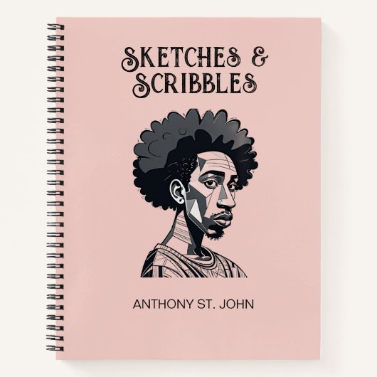Personalized Sketches and Scribbles Notebook ノートブック (正面)