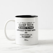 Personalized Sleep Tech ツートーンマグカップ (左)