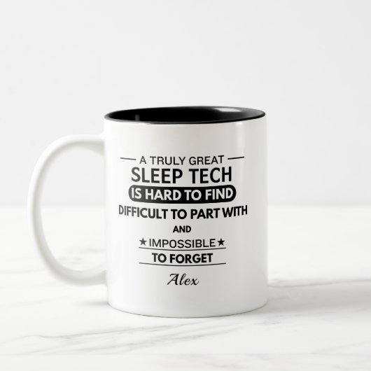 Personalized Sleep Tech ツートーンマグカップ (左)