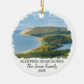 Personalized Sleeping Bear Dunes Ornament, Michiga セラミックオーナメント (正面)