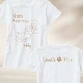Personalized Sleeping Doodle Mom Shirt Custom Name Tシャツ