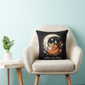 Personalized Sleeping Fox with Cute Ghost クッション (椅子)