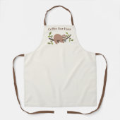 Personalized Sloth Coffee Bar Apron エプロン (正面)