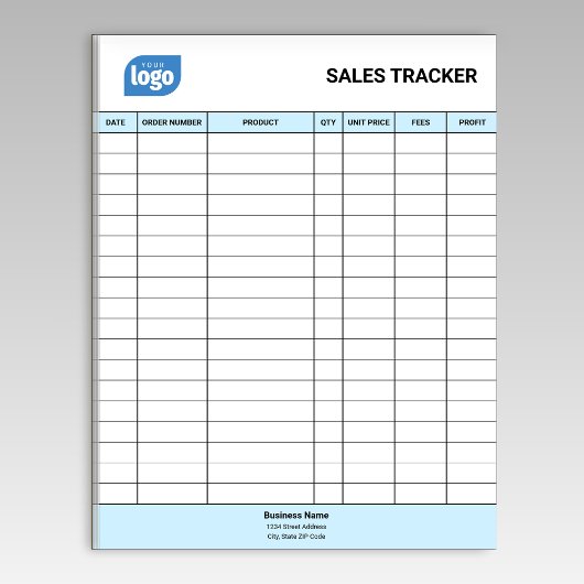 Personalized Small Business Sales Tracker Notepad ノートパッド
