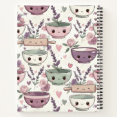 Personalized Smiling Floral Keepsake Recipe  ノートブック (裏面)