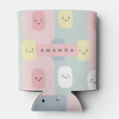 Personalized Smiling Pastel Sweets Kawaii 缶クーラー (裏面)