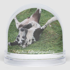personalized snow globe featuring two of your own 