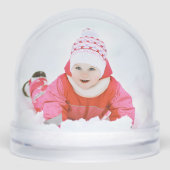 Personalized Snow Globe Photo Gift Ornament (正面)