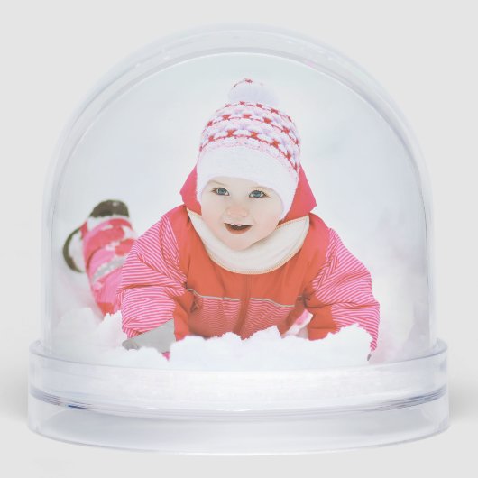 Personalized Snow Globe Photo Gift Ornament (正面)
