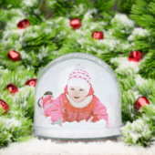 Personalized Snow Globe Photo Gift Ornament (クリスマス)