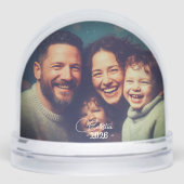 Personalized Snow Globe with Custom Photo and Name (正面)