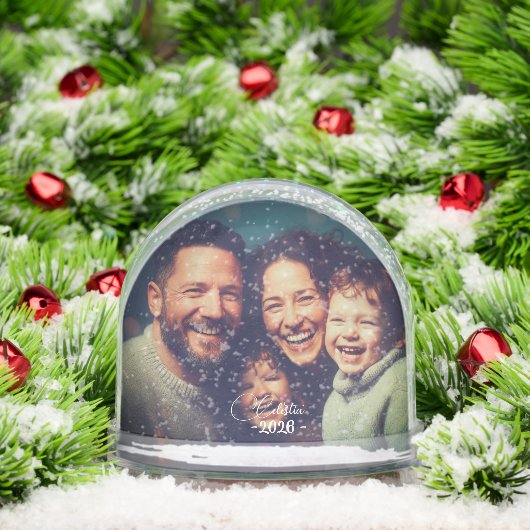 Personalized Snow Globe with Custom Photo and Name (クリスマス)