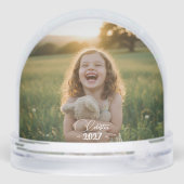 Personalized Snow Globe with Custom Photo and Name (裏面)