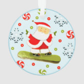 Personalized Snowboarding Christmas Collectible オーナメント (裏面)