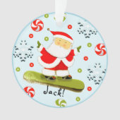 Personalized Snowboarding Christmas Collectible オーナメント (正面)