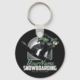 Personalized Snowboarding Snow Boarder Shredding   キーホルダー