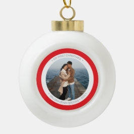 Personalized Snowflake Framed Ornament セラミックボールオーナメント