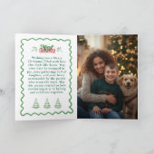 Personalized Snowflake Ornament Christmas Card カード (内部)