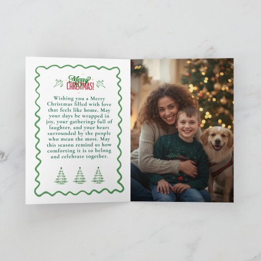 Personalized Snowflake Ornament  Christmas Card カード (内部)