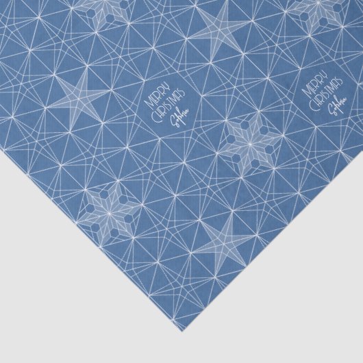 Personalized Snowflake star Holiday wrapping paper 薄葉紙 (詳細)