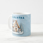 Personalized Snowman Christmas Mug with Name  コーヒーマグカップ (正面左)