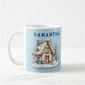Personalized Snowman Christmas Mug with Name  コーヒーマグカップ (左)