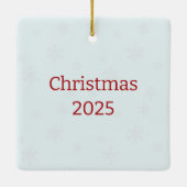 Personalized Snowman Couple with Westie Ornament セラミックオーナメント (裏面)