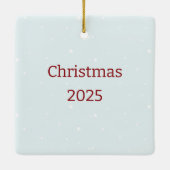 Personalized Snowman Family Christmas Ornament セラミックオーナメント (裏面)