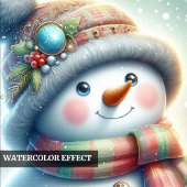 Personalized Snowman Kids Gift Tag Custom Xmas ギフトタグ