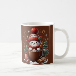 Personalized Snowman Mug - Custom Name Gift コーヒーマグカップ