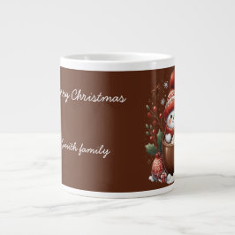 Personalized Snowman Mug - Custom Name Gift ジャンボコーヒーマグカップ