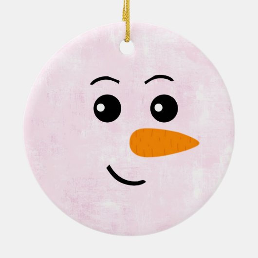 Personalized Snowman Name セラミックオーナメント (裏面)