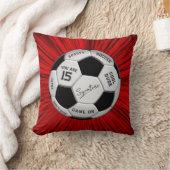 Personalized Soccer Ball Birthday | Age Name Text クッション (ブランケット)