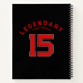 Personalized Soccer Ball Birthday  | Age Name Text ノートブック (裏面)