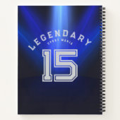 Personalized Soccer Ball Birthday  | Age Name Text ノートブック (裏面)