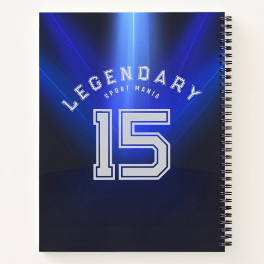 Personalized Soccer Ball Birthday  | Age Name Text ノートブック (裏面)