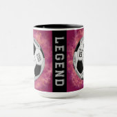 Personalized Soccer Ball Birthday  | Age Name Text マグカップ (中央)