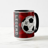 Personalized Soccer Ball Birthday  | Age Name Text マグカップ (正面右)