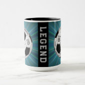 Personalized Soccer Ball Birthday  | Age Name Text マグカップ (中央)