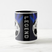 Personalized Soccer Ball Birthday  | Age Name Text マグカップ (中央)