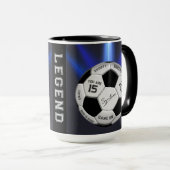 Personalized Soccer Ball Birthday  | Age Name Text マグカップ (正面右)